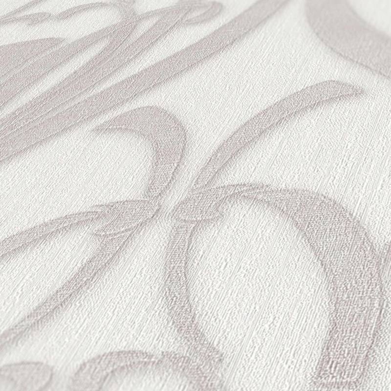 Tadessi Tapete Barock Alessia M1 No 3344 Vliestapete Grau Weiß Klassik Barocktapete von Tadessi