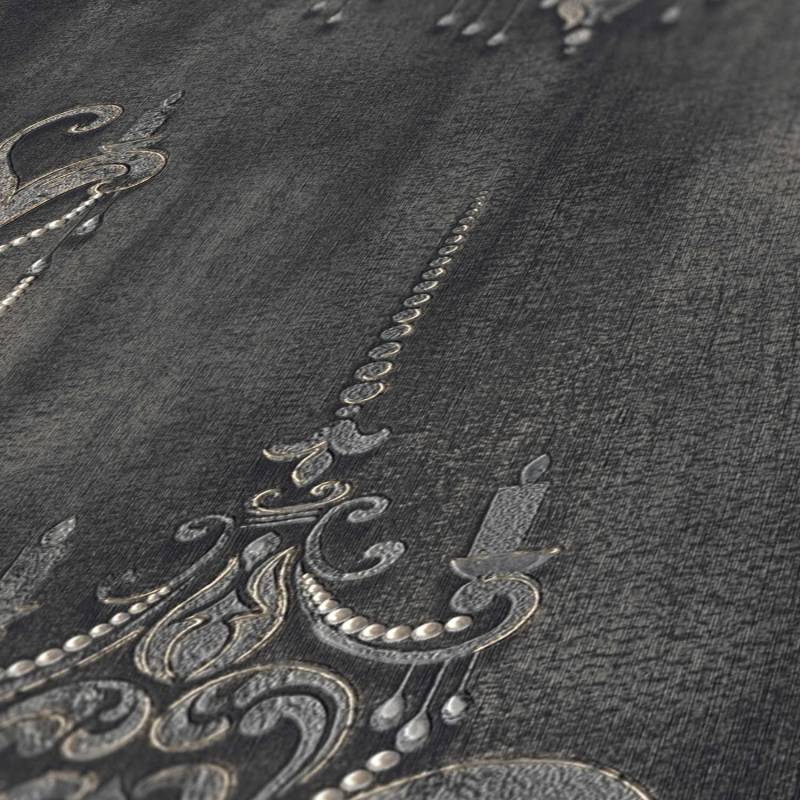 Tadessi Tapete Barock Alessia M1 No 3360 Vliestapete Grau Schwarz Klassik Barocktapete Tadessi Tapete Barock Alessia M1 No 3360 Vliestapete Grau Schwarz Klassik Barocktapete von Tadessi