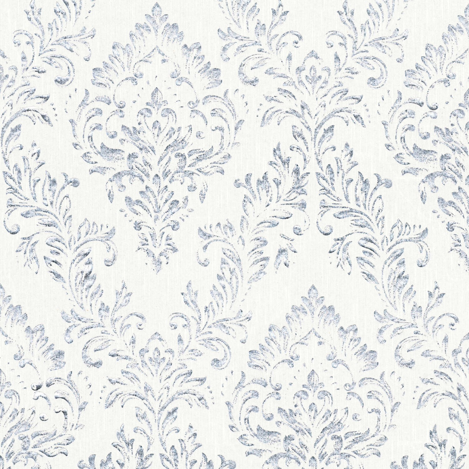 Tadessi Tapete Barock Giulia M1 No 2175 Vliestapete Silber Weiß Ornament Barocktapete von Tadessi