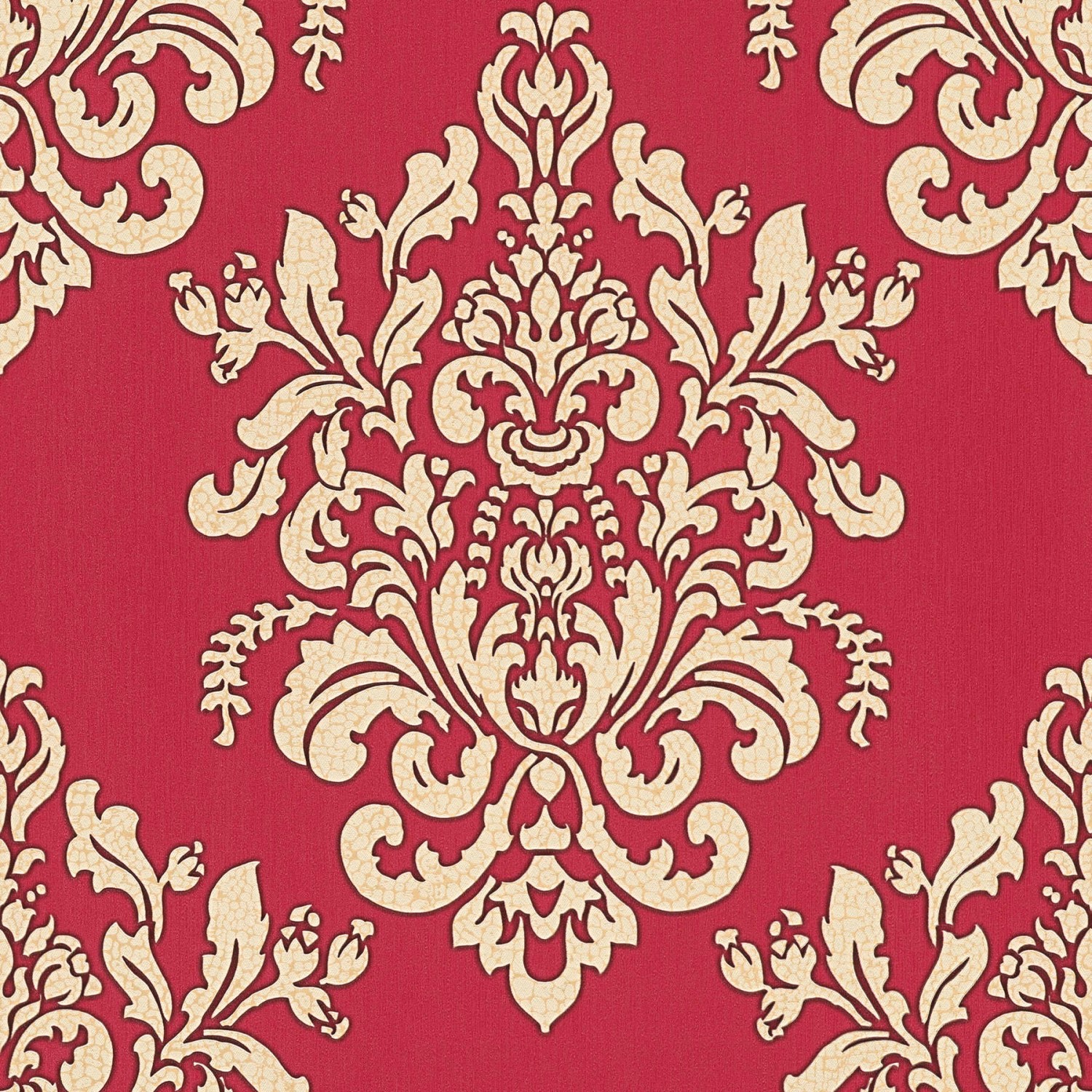 Tadessi Tapete Barock Raffaele M1 No 2457 Vliestapete Rot Gold Ornament Barocktapete von Tadessi