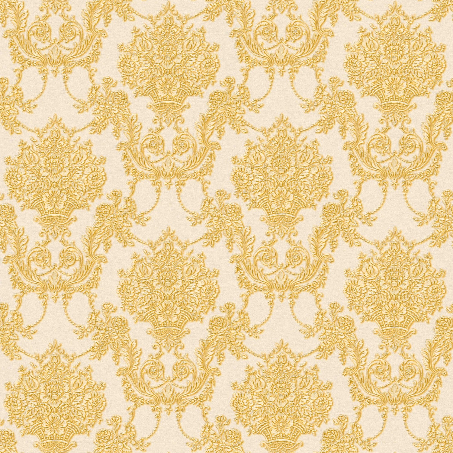 Tadessi Tapete Barock Raffaele M1 No 2507 Vliestapete Gold Gelb Ornament Barocktapete von Tadessi