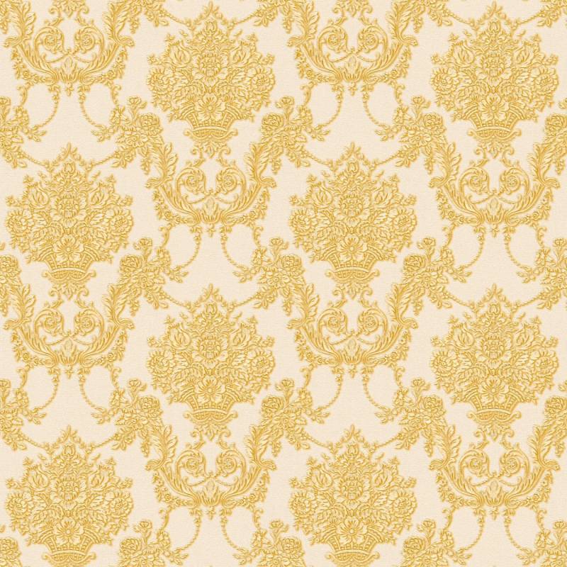 Tadessi Tapete Barock Raffaele M1 No 2507 Vliestapete Gold Gelb Ornament Barocktapete von Tadessi