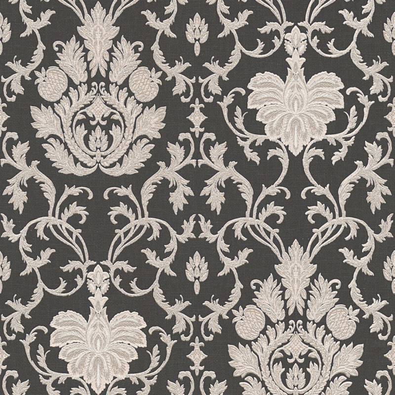 Tadessi Tapete Barock Samuel M1 No 2443 Papiertapete Gold Schwarz Ornament Barocktapete von Tadessi