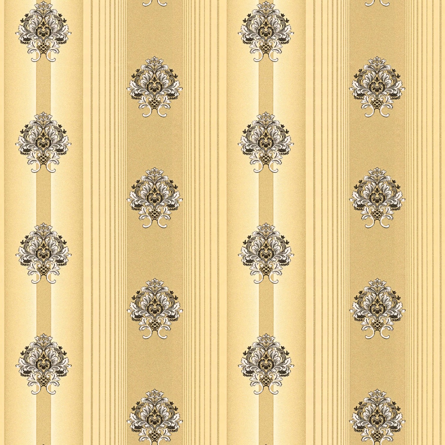 Tadessi Tapete Streifen Nino M1 No 2337 Vliestapete Gold Ornament Klassik Barocktapete von Tadessi