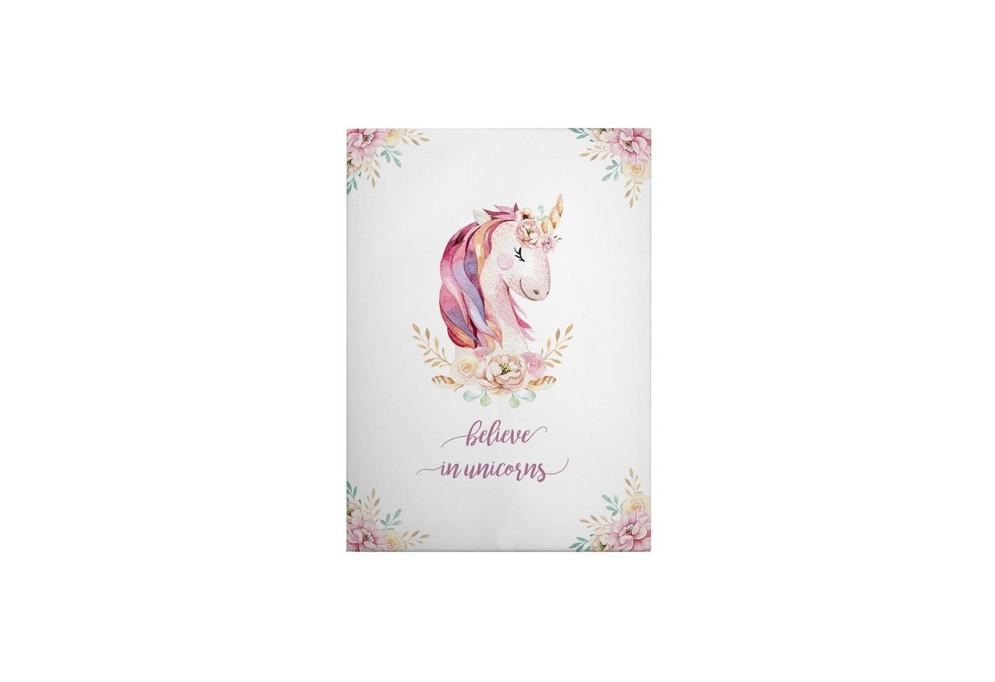 Tadessi Leinwandbild Kinder 70 x 50 cm Tiere Einhorn Wandgemälde M1-No.50428 von Tadessi