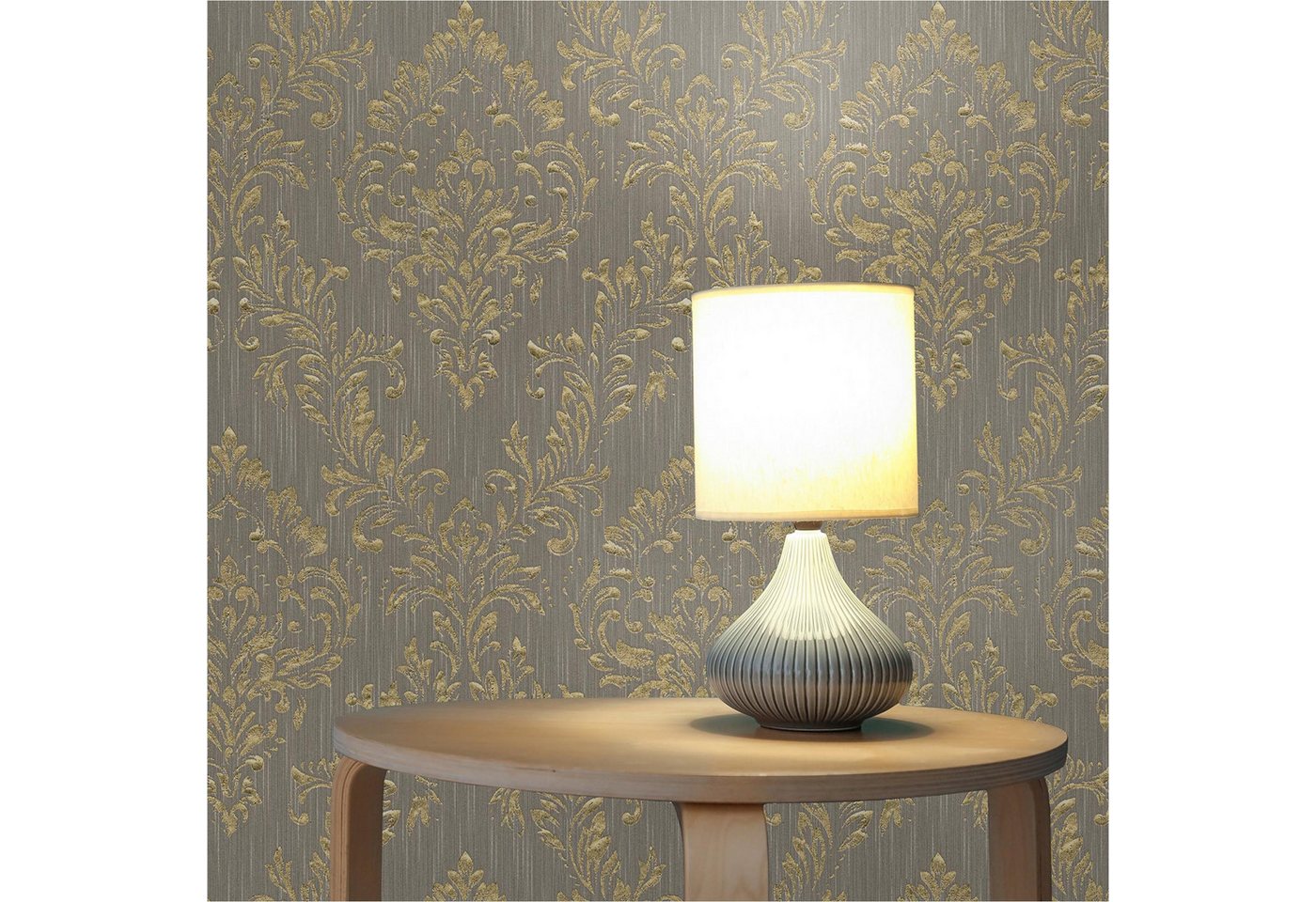 Tadessi Vliestapete Tapete Barock Giulia M1-No.2177, Vliestapete, Gold, Beige, Ornamen von Tadessi