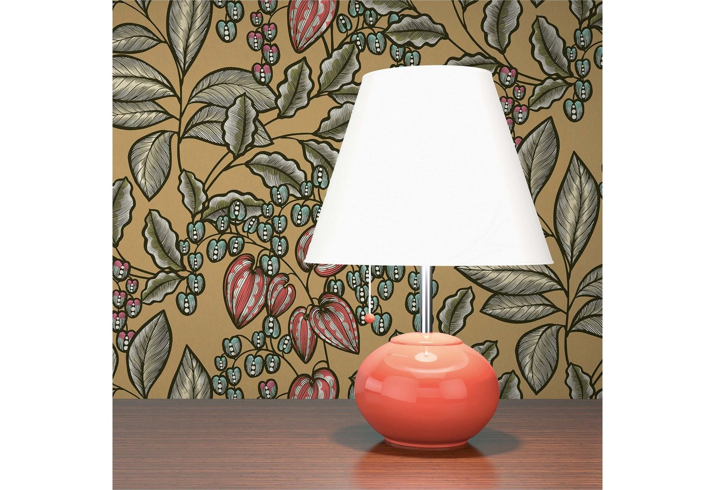 Tadessi Vliestapete Tapete Blumen Mario M1-No.1448, Vliestapete, Gelb, Grün, Floral, Glatt von Tadessi