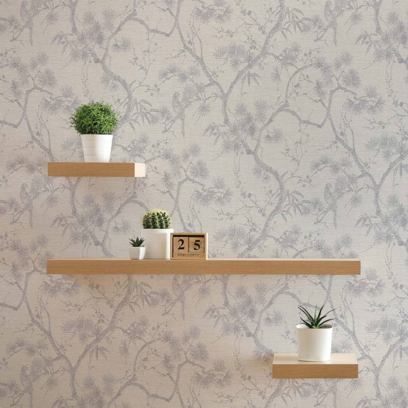 Tapete Blumen Valentin M1-No.1605 | Vliestapete | Silber | Weiß | Natur | Floral von Tadessi