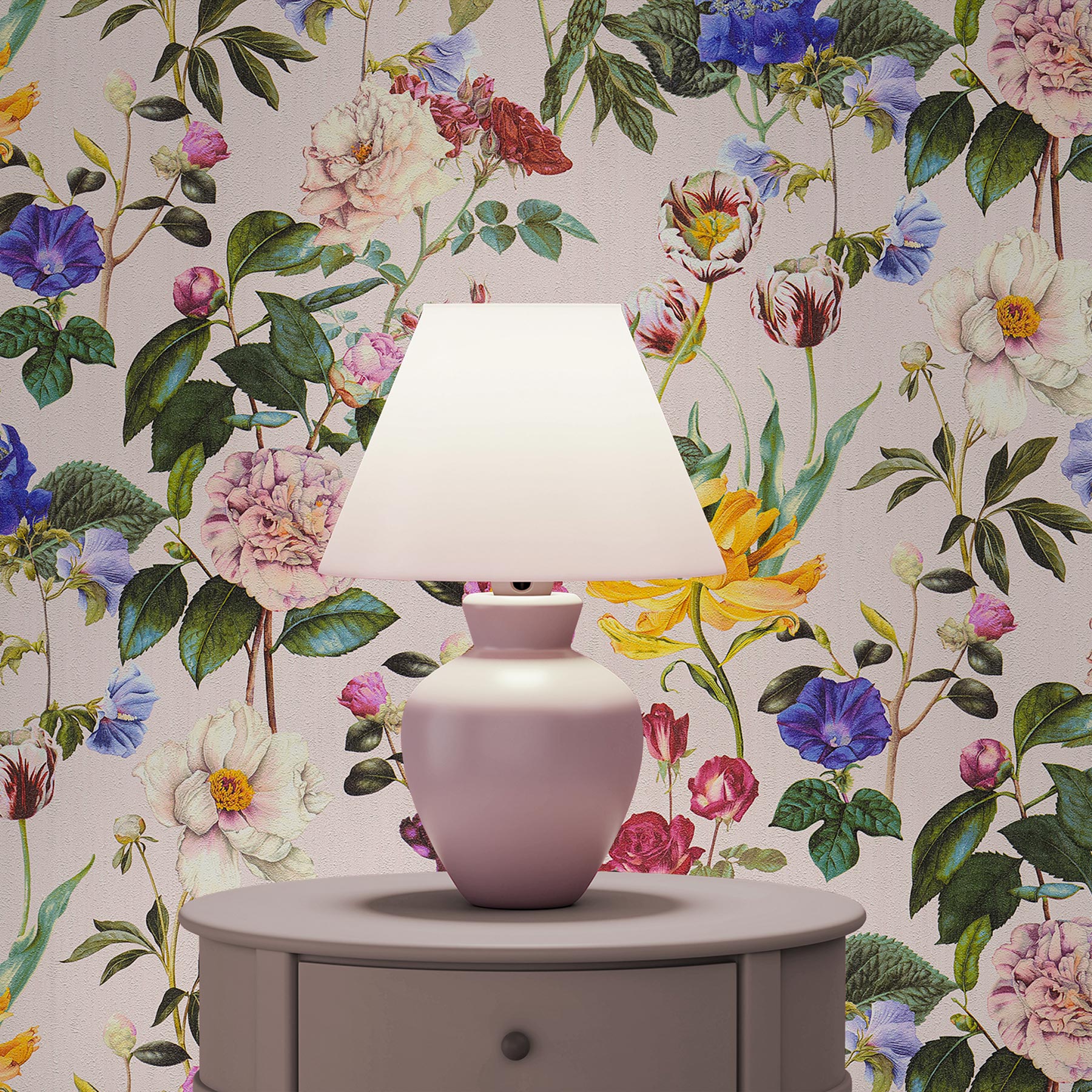 Tapete Blumen Valentin M1-No.2991 | Vliestapete | Bunt | Grün | Floral | Natur von Tadessi