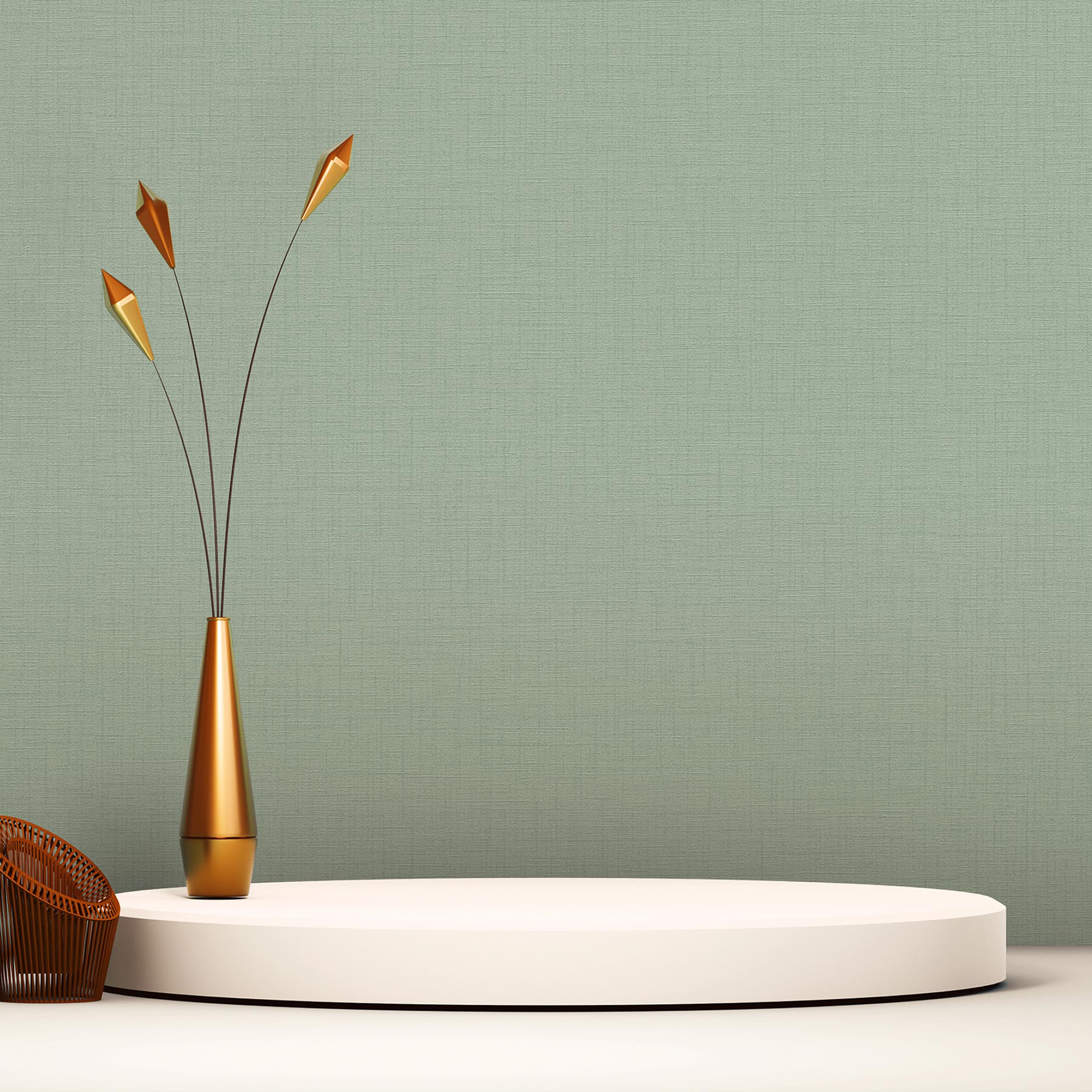 Tapete Uni M1-No.1922 | Vliestapete | Eukalyptus Grün | Tapete Einfarbig | Unitapete von Tadessi