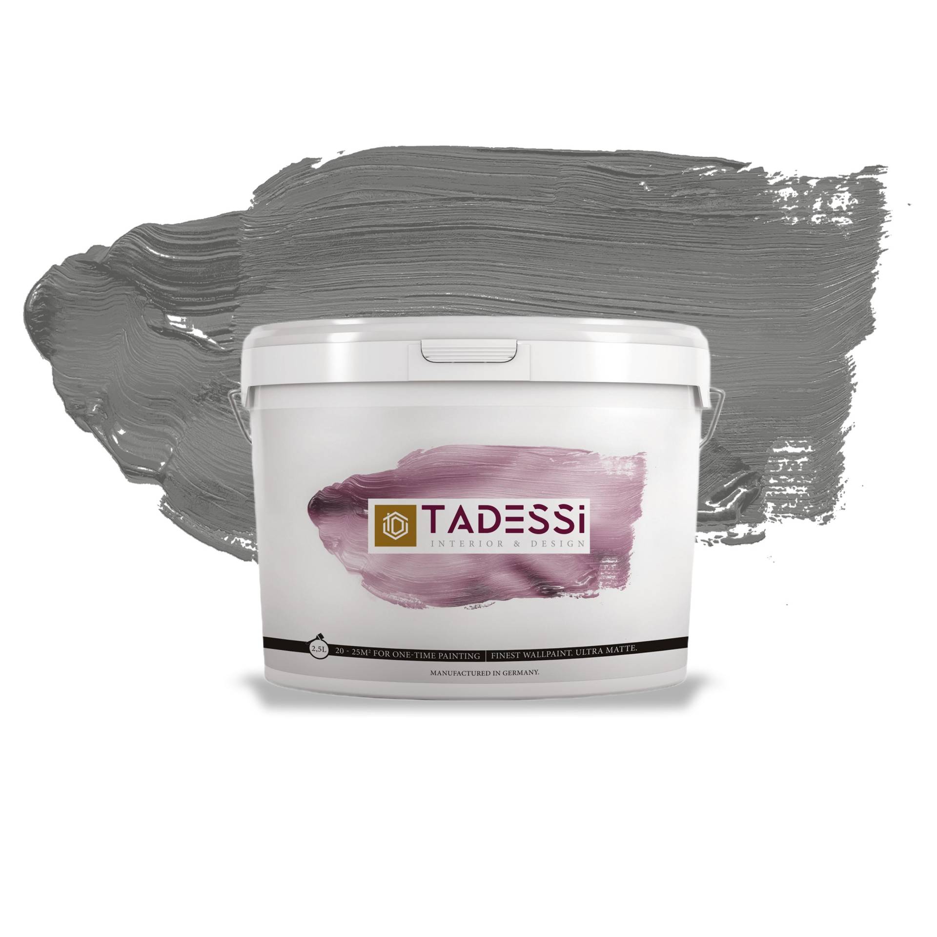 TADESSI Color Vista - Wandfarbe Grau - Schiefergrau - Matte Innenfarbe - Hochwertige Dispersion von Tadessi