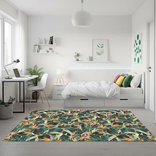 Digitalisierter Vinylteppich, tropische Blätter, Prisma, verschiedene Größen, modernes Design und Widerstandsfähigkeit für Ihren Raum, Küche, Bad, Wohnzimmer, Esszimmer, PVC-Bodenbelag (120 x 200 cm Digitalisierter Vinylteppich, tropische Blätter, Prisma, verschiedene Größen, modernes Design und Widerstandsfähigkeit für Ihren Raum, Küche, Bad, Wohnzimmer, Esszimmer, PVC-Bodenbelag (120 x 200 cm von Tadi & Imperio1979