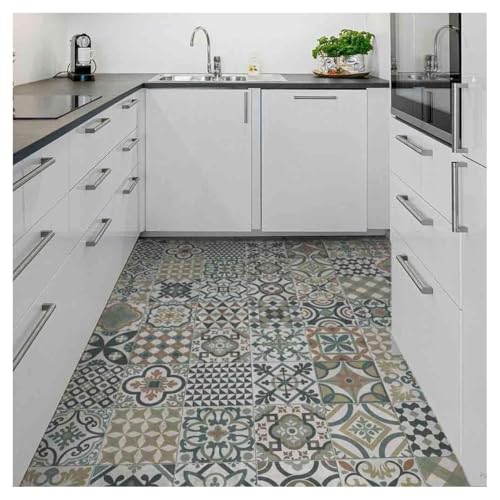 Hydraulischer Vinyl-Teppich, sehr lang, Mehrfarbig, für Küche, Flur, WC, Schlafzimmer mit Rutschfester PVC-Rückseite. Hydraulischer Vinyl-Teppich, sehr lang, Mehrfarbig, für Küche, Flur, WC, Schlafzimmer mit Rutschfester PVC-Rückseite. von Tadi & Imperio1979