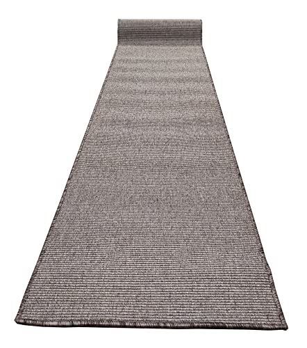 Langer Teppich für den Außenbereich, einfarbig, Taupe, Teppich, Terrasse, Küche, Langer Flur, Teppich für Wohnzimmer, Eingangsbereich, Teppiche 70 x 300 cm von Tadi & Imperio1979