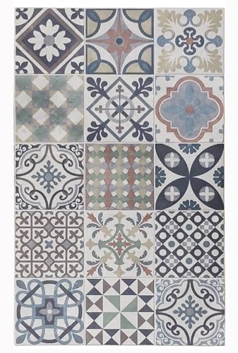 Tadi & Imperio1979 ALHAMBRA-05 Vinyl-Teppich, hydraulisch, Mehrfarbig, für Küche, Flur, WC, Schlafzimmer mit Rutschfester PVC-Rückseite Tadi & Imperio1979 ALHAMBRA-05 Vinyl-Teppich, hydraulisch, Mehrfarbig, für Küche, Flur, WC, Schlafzimmer mit Rutschfester PVC-Rückseite von Tadi & Imperio1979