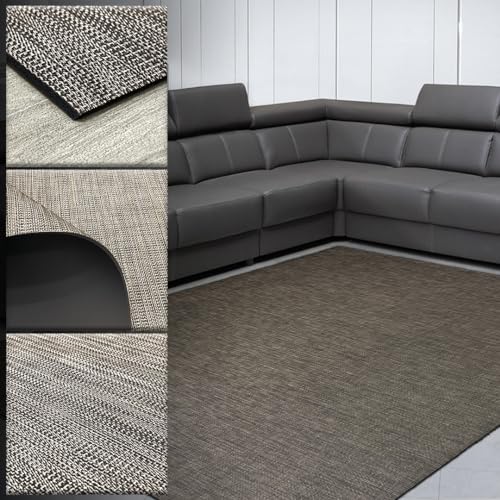 Tadi & Imperio1979 Geflochtener Vinilia-Teppich für Wohnzimmer, 120 x 170 cm, Küchenteppich, waschbar, Outdoor-Teppich, Küchenteppich, Vinyl-Teppich, geflochtener Eingangsteppich von CANVUE