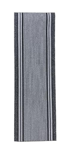 Tadi & Imperio1979 Langer Teppich für Flur, Küche, Eingangsbereich, rutschfest, grau, waschbar in Waschmaschine und Handwäsche. von Tadi & Imperio1979