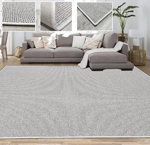 Tadi & Imperio1979 Quadratischer Teppich für Eingang oder Wohnzimmer, rustikaler Jute-Effekt, ohne Flor, auch für Schlafzimmer oder Küche, Beige von Tadi & Imperio1979