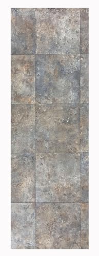 Vinyl-Teppich - Teppiche Tadi & Imperio - Metalloptik Rost Braun - Industrielles und Elegantes Design für Innendekoration - 65 x 80 cm von Tadi & Imperio1979