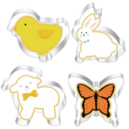 Tadipri 4 Stück Ausstechförmchen Hase, Küken, Plätzchen Ausstecher Ostern, Ausstechform Tadipri 4 Stück Ausstechförmchen Hase, Küken, Plätzchen Ausstecher Ostern, Ausstechform von Tadipri