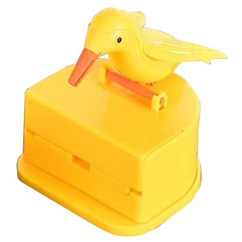 Automatischer Zahnstocherspender, Push-Typ Funny Bird-Zahnpick-Spender, 3,5x3x3.4 Kunststoff-Zahnpick-Halter mit einer Zahnstochkiste, tragbarer Zahnstocher-Spender, Gelb, Gelb, gelb Automatischer Zahnstocherspender, Push-Typ Funny Bird-Zahnpick-Spender, 3,5x3x3.4 Kunststoff-Zahnpick-Halter mit einer Zahnstochkiste, tragbarer Zahnstocher-Spender, Gelb, Gelb, gelb von Tadoiooy