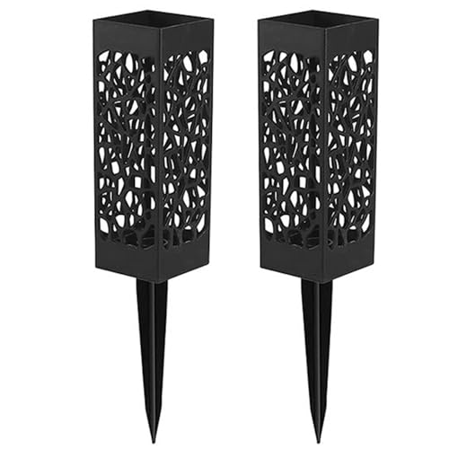 Grab -ER -Halter 2 Stcs 11,4 -Zoll -Denkmalvasen für Gräber mit langem Spike Black Plastic Memorial Cemetery Vasen mit Entwässerungslöchern für Grabsteingarten Yard von Tadoiooy