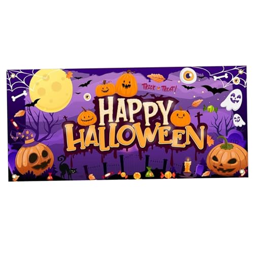 Halloween Garagentor -Abdeckung, 13x6ft großer Halloween Garagentordekorationen, hängende Kürbisabdeckung für die gruselige Party -Wall Yard im Freien, Wohnungsdekoration Halloween Garagentor -Abdeckung, 13x6ft großer Halloween Garagentordekorationen, hängende Kürbisabdeckung für die gruselige Party -Wall Yard im Freien, Wohnungsdekoration von Tadoiooy