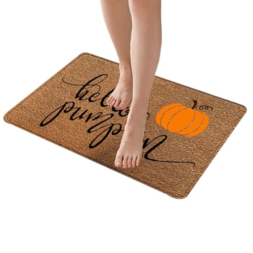 Tadoiooy Autumn Türmatte 19.7x31, 5 Zoll Hallo Kürbiskürmatte Anti-Schlitten-Halloween Thanksgiving Willkommenseingang für Home Decor Style2 von Tadoiooy