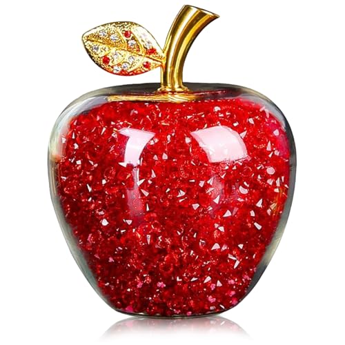 Tadoiooy Glasfrucht, künstliche Glas Apfel Form Kristallfrüchte mit falschen Diamanten, Sammlerfiguren Kunsthandwerk Ornament Heiligabend Geschenke für Kinder Tadoiooy Glasfrucht, künstliche Glas Apfel Form Kristallfrüchte mit falschen Diamanten, Sammlerfiguren Kunsthandwerk Ornament Heiligabend Geschenke für Kinder von Tadoiooy