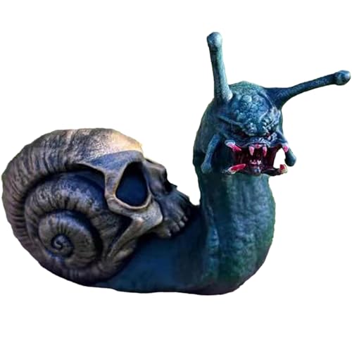 Tadoiooy Halloween Dekor, Schnecke Figur beängstigende blutige Mundschneckenstatue mit Schädelformhülsen wetterfest 5, 9 x 4, 7 x 2, 8 Zoll Harz Halloween Figuren für Zuhause, Garten, Hof Tadoiooy Halloween Dekor, Schnecke Figur beängstigende blutige Mundschneckenstatue mit Schädelformhülsen wetterfest 5, 9 x 4, 7 x 2, 8 Zoll Harz Halloween Figuren für Zuhause, Garten, Hof von Tadoiooy