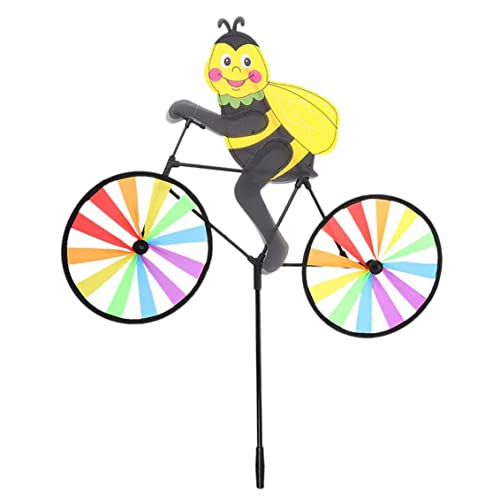 Tadoiooy Windmühle für Garten, Garten Windmühle Bienen Tier auf dem Fahrrad Windmühle süße 3D Bienen Wind Spinner Stakes Ornamente Kinder im Freien Spielzeug im Freien Tadoiooy Windmühle für Garten, Garten Windmühle Bienen Tier auf dem Fahrrad Windmühle süße 3D Bienen Wind Spinner Stakes Ornamente Kinder im Freien Spielzeug im Freien von Tadoiooy