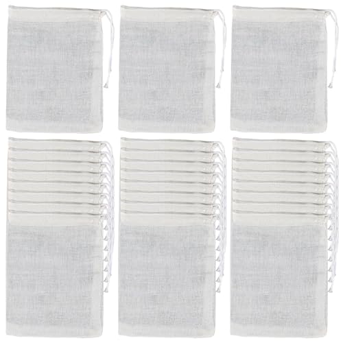 Teefilter, 100 -pcs -Gewürzbeutel zum Kochen, 3 x 4 Zoll Baumwollgaze Leere Teebeutel mit Kordelkordel, Multi_Funcitonal -Filter für losen Blatt, kaltes Kaffee und Gewürzpackung Teefilter, 100 -pcs -Gewürzbeutel zum Kochen, 3 x 4 Zoll Baumwollgaze Leere Teebeutel mit Kordelkordel, Multi_Funcitonal -Filter für losen Blatt, kaltes Kaffee und Gewürzpackung von Tadoiooy