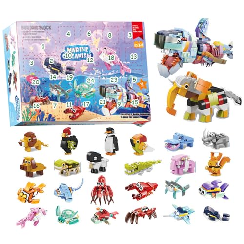 Weihnachtsab Adventskalender 2023 mit Sea Animal Building Block Toys 24 Pack Weihnachten Countdown -Kalender für Kinder Holiday Weihnachten für jugendliche Jungen und Mädchen Weihnachtsab Adventskalender 2023 mit Sea Animal Building Block Toys 24 Pack Weihnachten Countdown -Kalender für Kinder Holiday Weihnachten für jugendliche Jungen und Mädchen von Tadoiooy
