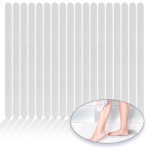 24 Pcs Anti-Rutsch Streifen Aufkleber, Selbstklebend Badewannenmatte Anti Rutsch Streifen Für Dusche Bad Badewannen Treppen, Duschen & Badewannen Selbstklebender Rutschschutz Transparent 2 * 38Cm von Tadpolez