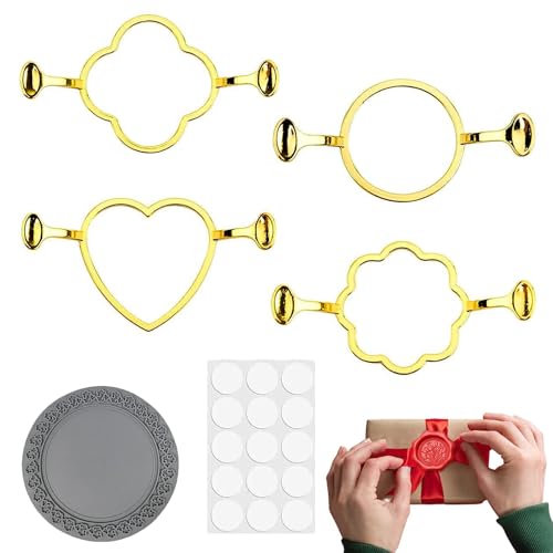 6 Pcs Wachssiegel Set,Metall Wachssiegel Form Silikon-Wachs-Siegelmatte Mit 15 Wachssiegel Aufkleber Selbstklebende Wachsstempel Wachssiegel Set Für Hochzeitseinladungen Umschläge Verpackungen von Tadpolez