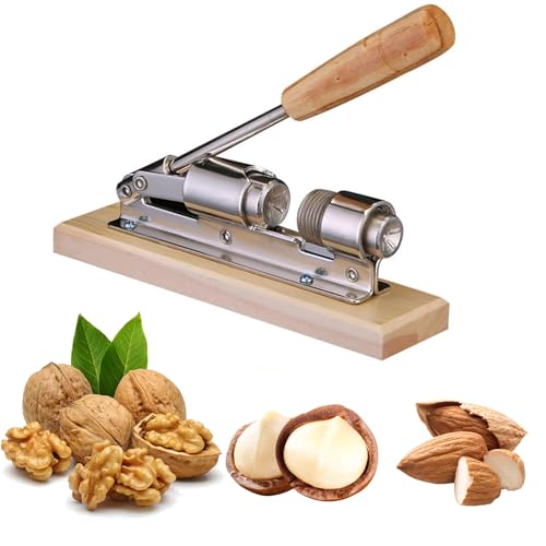 Pecan Nussknacker,Nussknacker Walnüsse Nußknacker Walnussknacker Haselnuss Nuss-Zange Walnüsse Öffnen Werkzeug Mit Holzbasis Griff Manuelle Nussknacker Für Mandel-Walnüsse,Macadamia-Nüsse,Paranüsse von Tadpolez