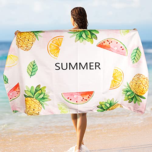 Taekooki Mikrofaser Strandtuch, 80X160cm, Badetuch Strandlaken Handtuch, Campingtuch Schnelltrocknendes Handtuch, Damen & Herren Strand-Handtuch & Bade, für Yoga, Sport, Unterwegs (Rosa) von Taekooki