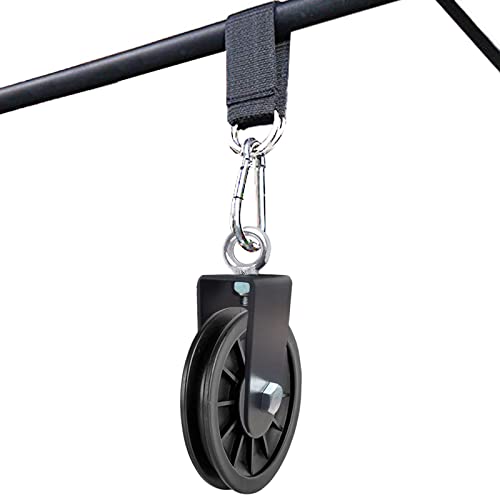 Taeku Kabelrolle, Umlenkrollen Seilrolle Fitnessstudio Umlenkrolle mit Gurt Karabinerhaken für DIY Gym Kabelmaschine Drahtseilrolle (11CM) von Taeku