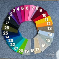 Filzplatten | 37 cm X 25 100% Polyester 3mm Stark Vegan Große Farbauswahl Filzplatten | 37 cm X 25 100% Polyester 3mm Stark Vegan Große Farbauswahl von TaeraDIY