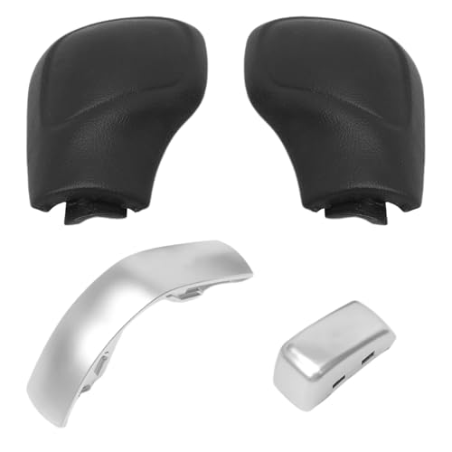 Taesayl Schalthebel Leder Schaltknauf Abdeckung mit Chromteil für VW Golf 6 Golf 7 R GTI B7 B8 CC R20 Jta MK6 GLI Schwarze von Taesayl