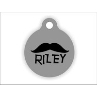 Personalisierbare Schnurrbart-Tag, Funny Dog Id Abzeichen, Einzigartige Pet Namensschild, Anpassbare Schnurrbart Collar Badge, Wählen Sie Ihre von TagWagon