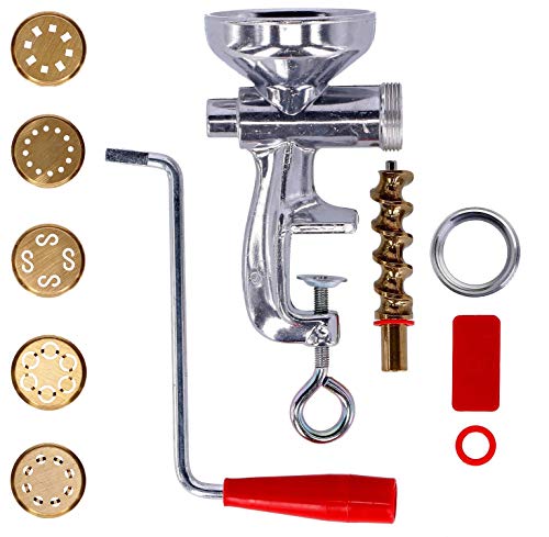 Nudelmaschine Manuell für Frische Hausgemachte Nudeln | mit 5 unterschiedlichen Düsen aus Messing für die unterschiedlichen Nudelformate Spaghetti, Maccheroni, Bucatini, Caserecce und Chitarra Nudelmaschine Manuell für Frische Hausgemachte Nudeln | mit 5 unterschiedlichen Düsen aus Messing für die unterschiedlichen Nudelformate Spaghetti, Maccheroni, Bucatini, Caserecce und Chitarra von Tagliapasta