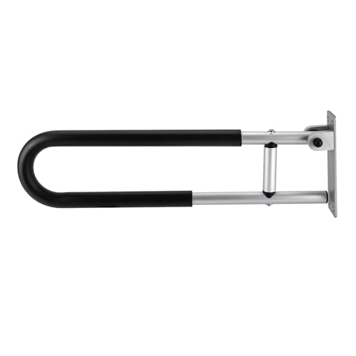 Aufstehhilfe Toilette, Stützklappgriff Wc, 90 ° Vertikal Drehbar Rutschfeste Handläufe, Barrierefreie Armlehne für ältere Menschen und Schwangere von Tagowao