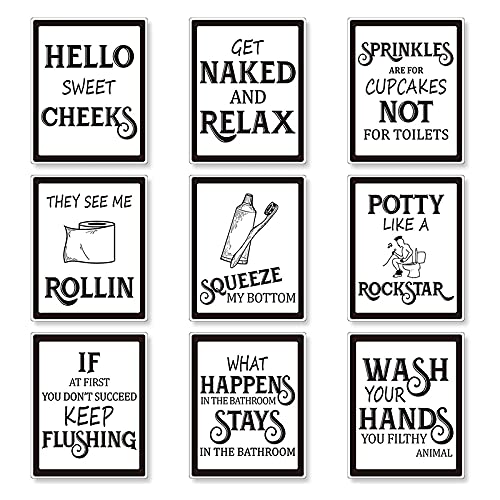 Tagtight 9 Stück lustige Poster Badezimmer, Badezimmer Bilder, Lustige Sprüche WC, Poster Toilette Bilderset Wanddeko, Lustige WC Tagtight 9 Stück lustige Poster Badezimmer, Badezimmer Bilder, Lustige Sprüche WC, Poster Toilette Bilderset Wanddeko, Lustige WC von Tagtight