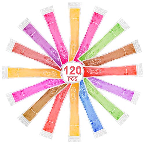TAGVO EIS Pop Form, gesunde hausgemachte Snack, Gefrierschrank Pop, Gogurt, EIS-Süßigkeit, BPA frei und FDA genehmigt Popsicle Maker mit Ziplock (Set von 120 Pack) von TAGVO