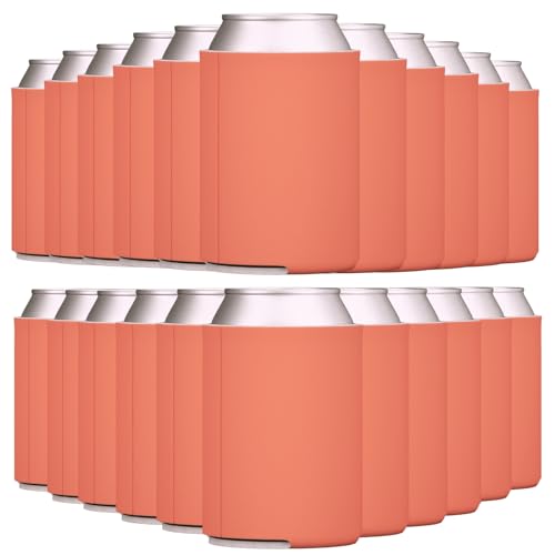 TahoeBay Blanko-Dosenkühlerhülsen (100 Stück), Sublimationsrohlinge für Vinyl, einfarbig, faltbar, Schaumstoffdosenhüllen, Kühler, Bier, Limonadendosen und Flaschen, individuelle Getränke, sortiert, von TahoeBay
