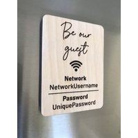 Wlan-Passwort Zeichen | Wlan Magnete Benutzerdefiniertes Wifi-Netzwerk von TahoeWoodDesigns