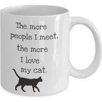 Lustige Katzenliebhaber-Tasse Je Mehr Leute Ich Treffe Lustige Katzenliebhaber-Tasse Je Mehr Leute Ich Treffe von TahomaVistaFiberMill