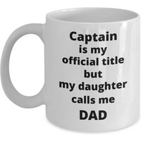 Kapitän Papa Tochter Kaffeetasse Lustige Geschenkidee Für Armee Marine Luftwaffe Polizist Promotion Vatertag Geburtstag von TahomaVistaFiberMill