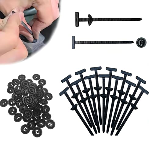 100 Stück Nylon Kabelbinder Schnalle, Kabelbinder-Verschluss Für Reparaturen, Auto-Kunststoff-Nylon-Kabelbinder,Universell Einsetzbar für Auto, Haushalt, Reparatur & Maschinen. von TaiXinYuly